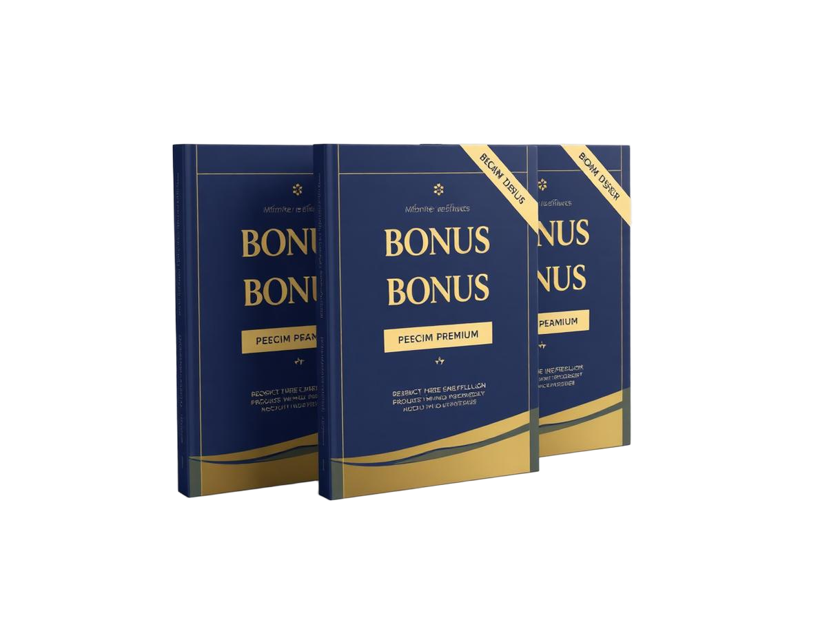 Mockup dos três bônus exclusivos