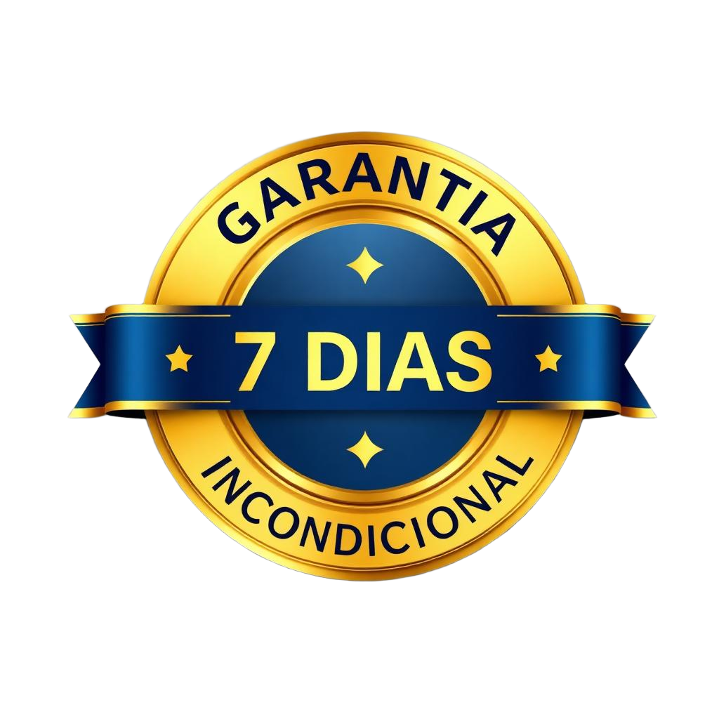 Selo dourado de garantia incondicional de 7 dias